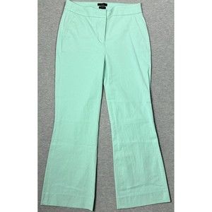 J Crew Hayden Dress Pants Womens 6T Green Flared Legs 30x26.5